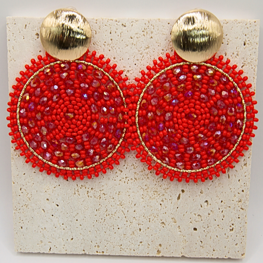 Victoria Round Beaded Earring