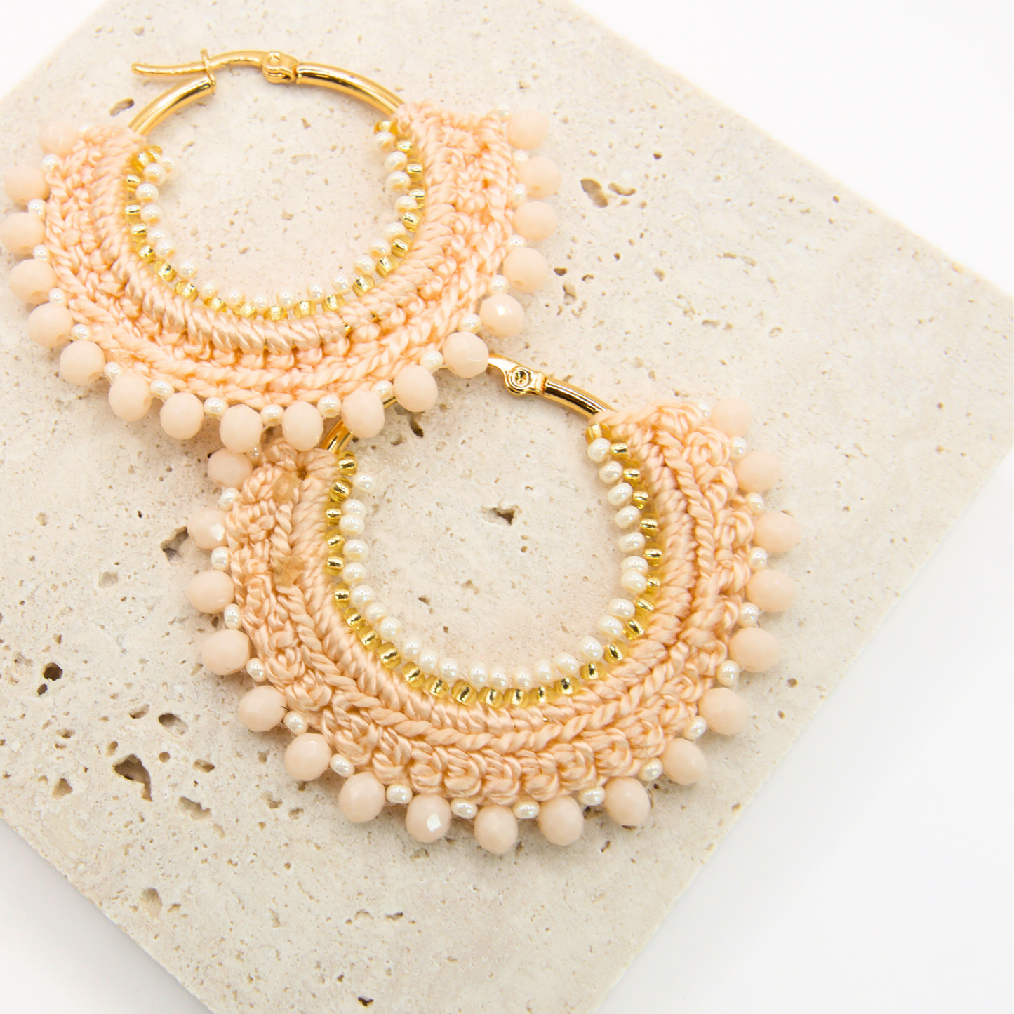 Betulia Woven Beaded Hoop