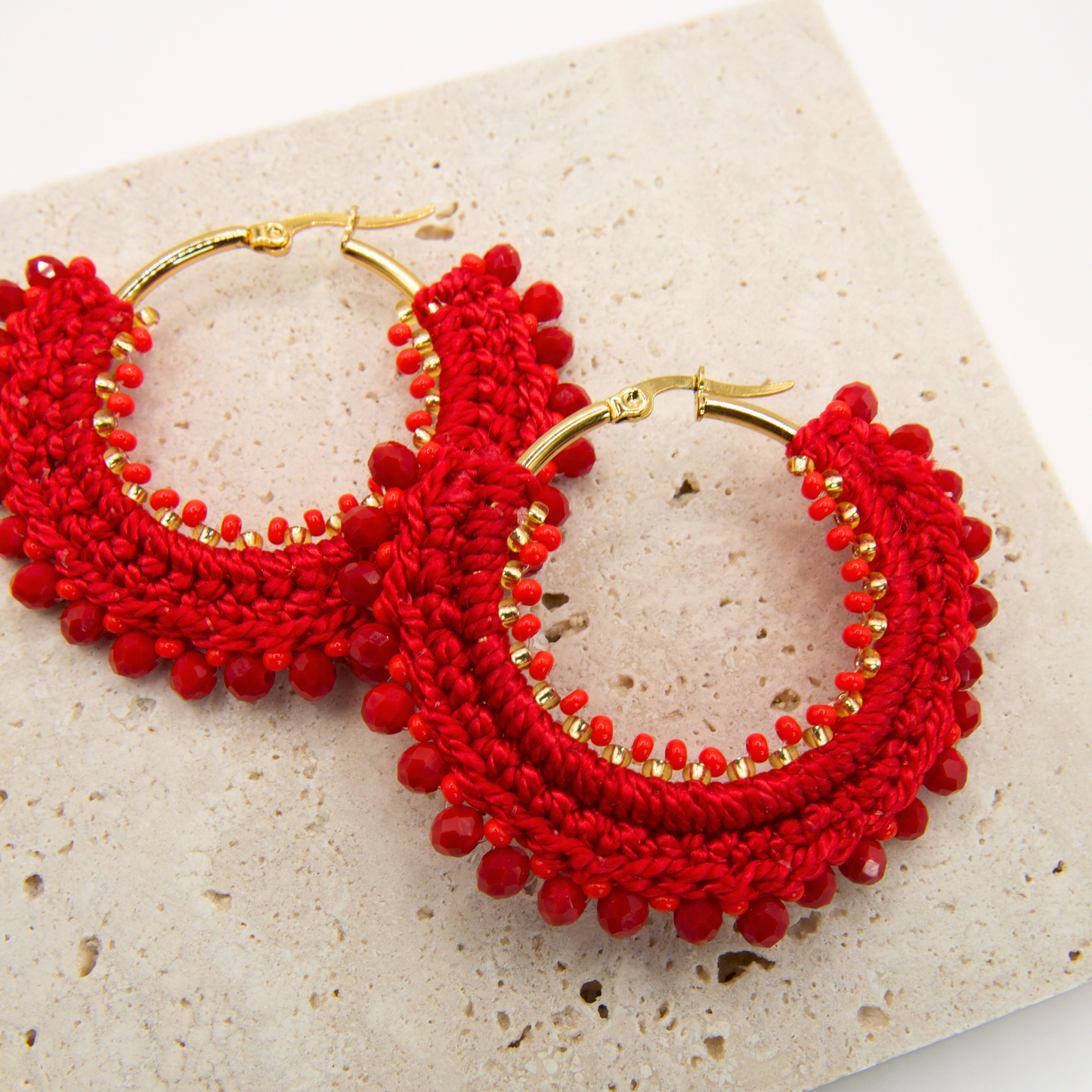 Betulia Woven Beaded Hoop